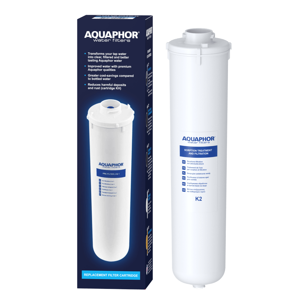 AQUAPHOR K2 Cartuccia Filtrante di Ricambio per Sistemi Crystal e RO | Filtrazione fino a 3 Micron