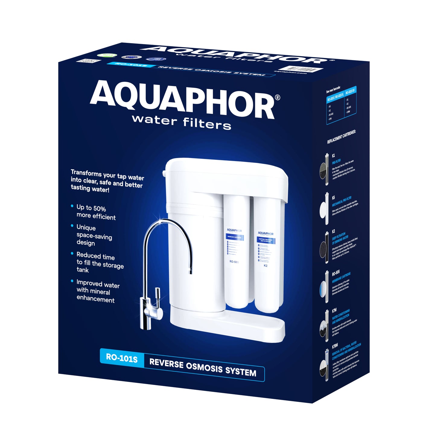 Depuratore acqua a osmosi inversa sottolavello AQUAPHOR RO-101S