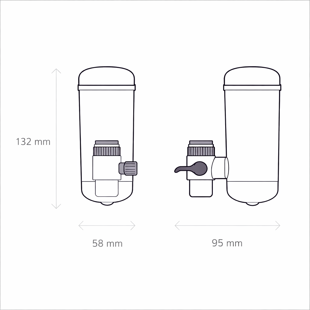 AQUAPHOR Topaz Filtro da Rubinetto Compatto per Acqua Potabile | 750 L