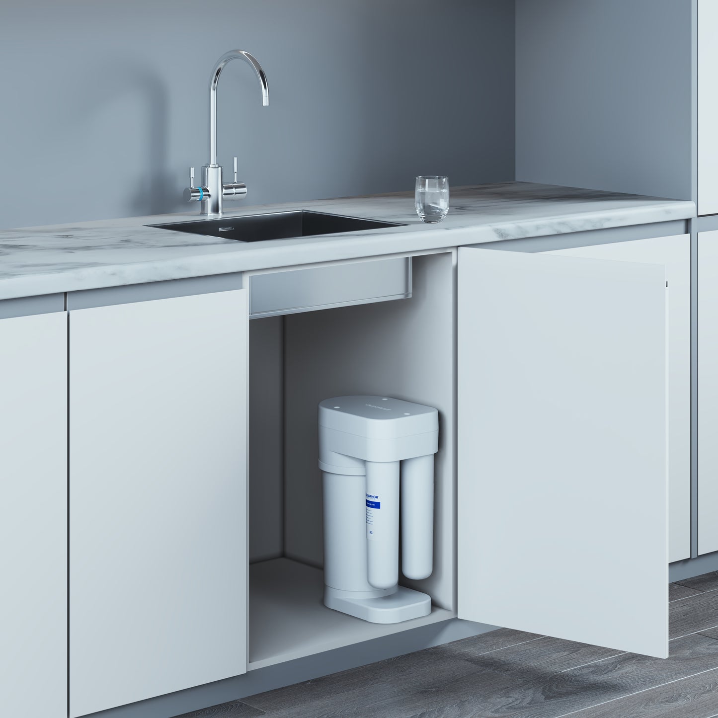 AQUAPHOR RO-70S Compact Reverse Osmosis System with 5 L Tank | 190 L/day | 99.9% Bacteria and Viruses
