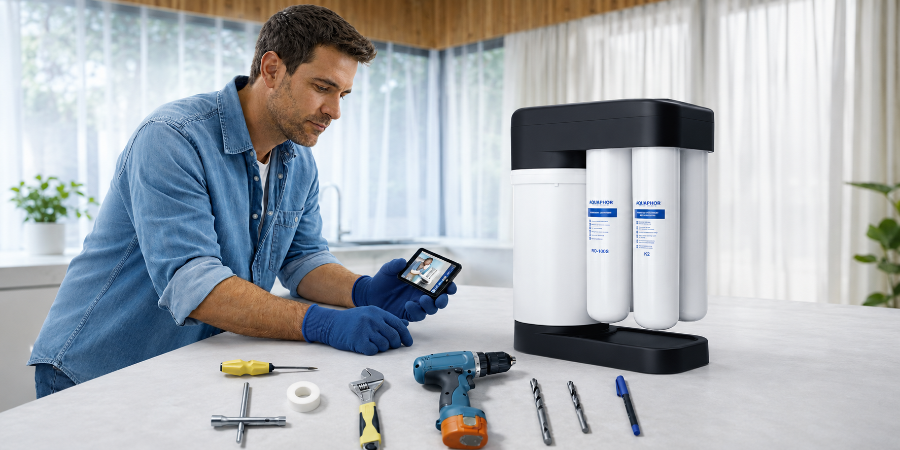 Installazione AQUAPHOR RO-70S / RO-101S / RO-102S: guida fai-da-te passo per passo