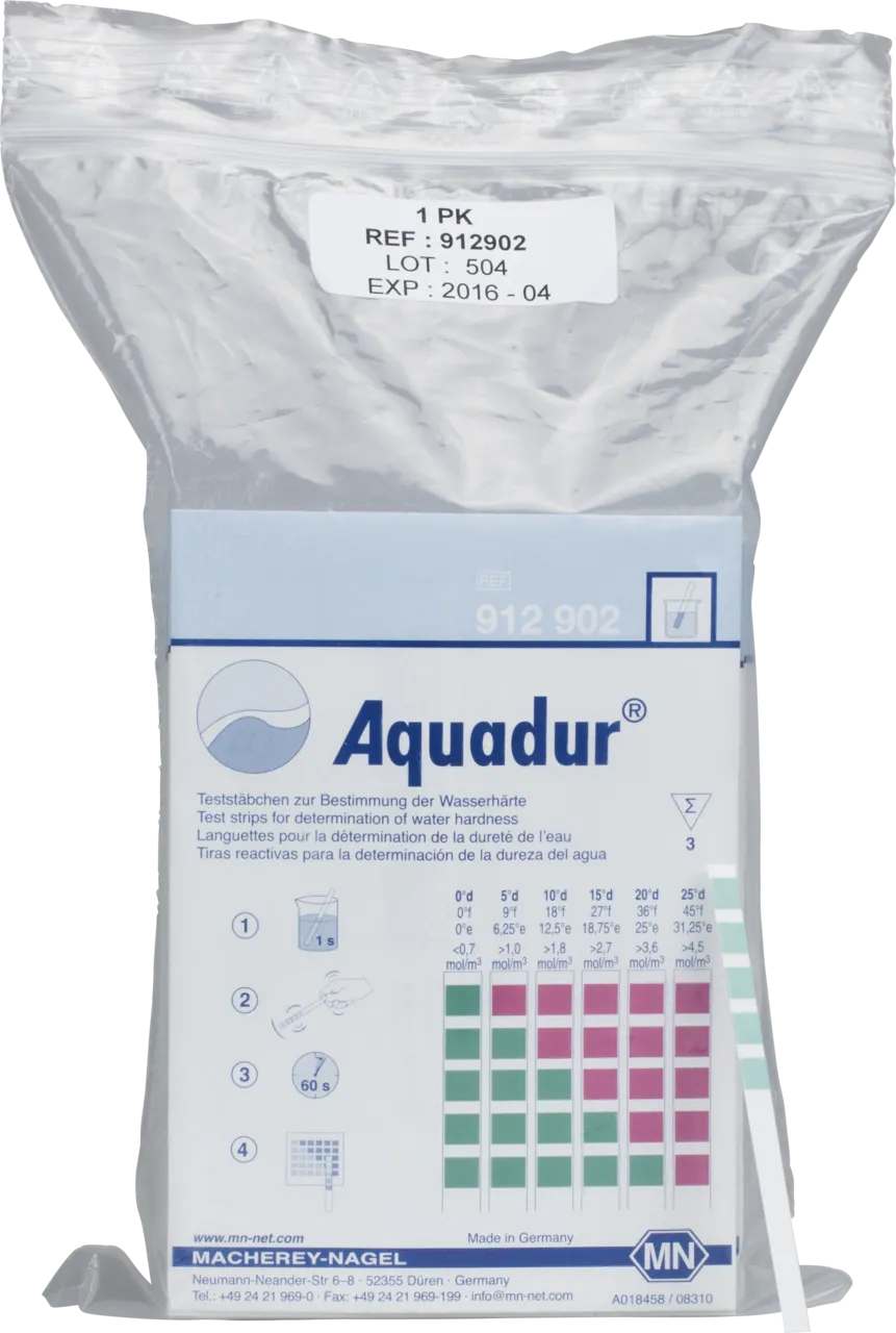 AQUADUR 5–25 – 3 Test per la Durezza Totale dell’Acqua