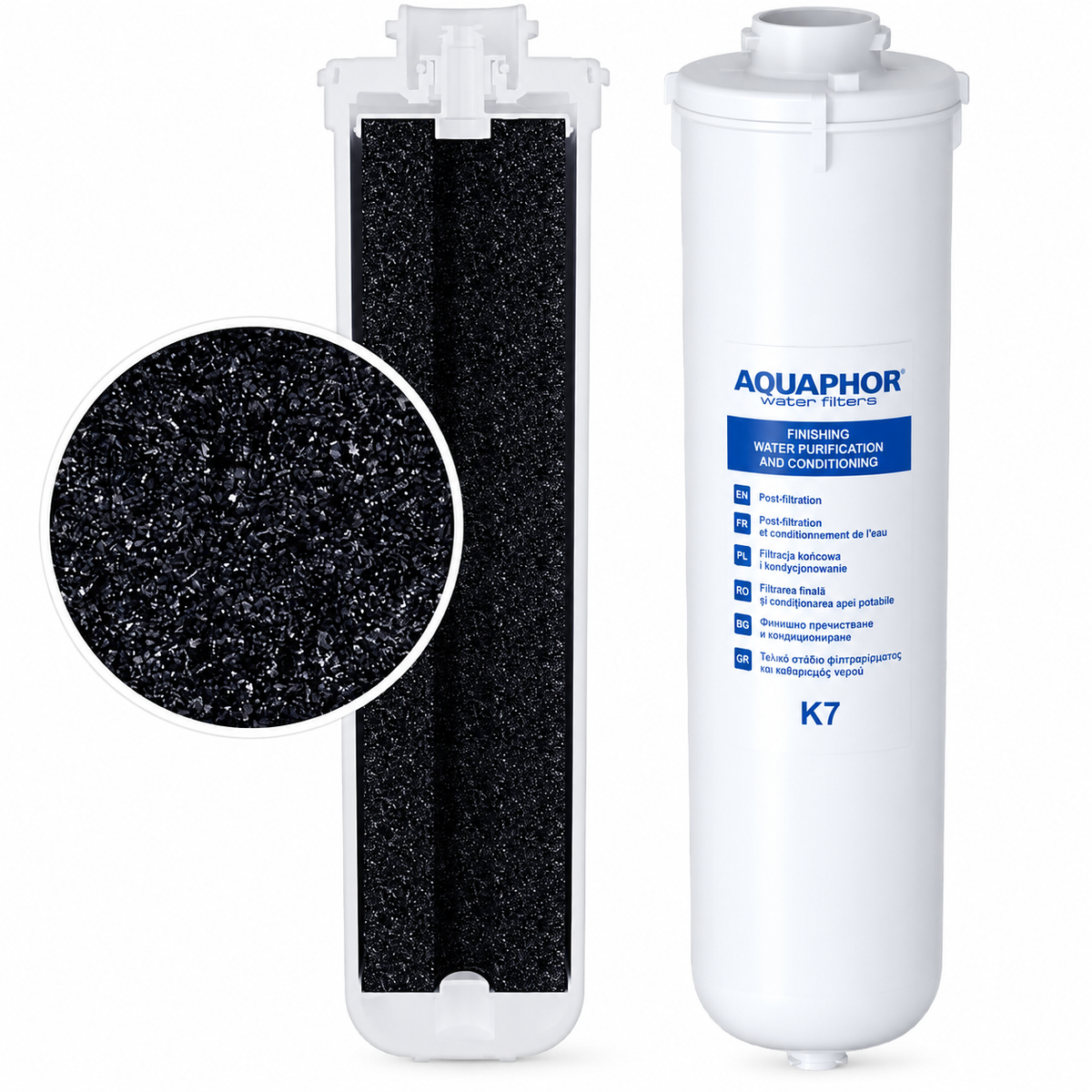 AQUAPHOR Crystal H – Depuratore Acqua Sottolavello Anticalcare con Set Ricambio K3 + KH + K7