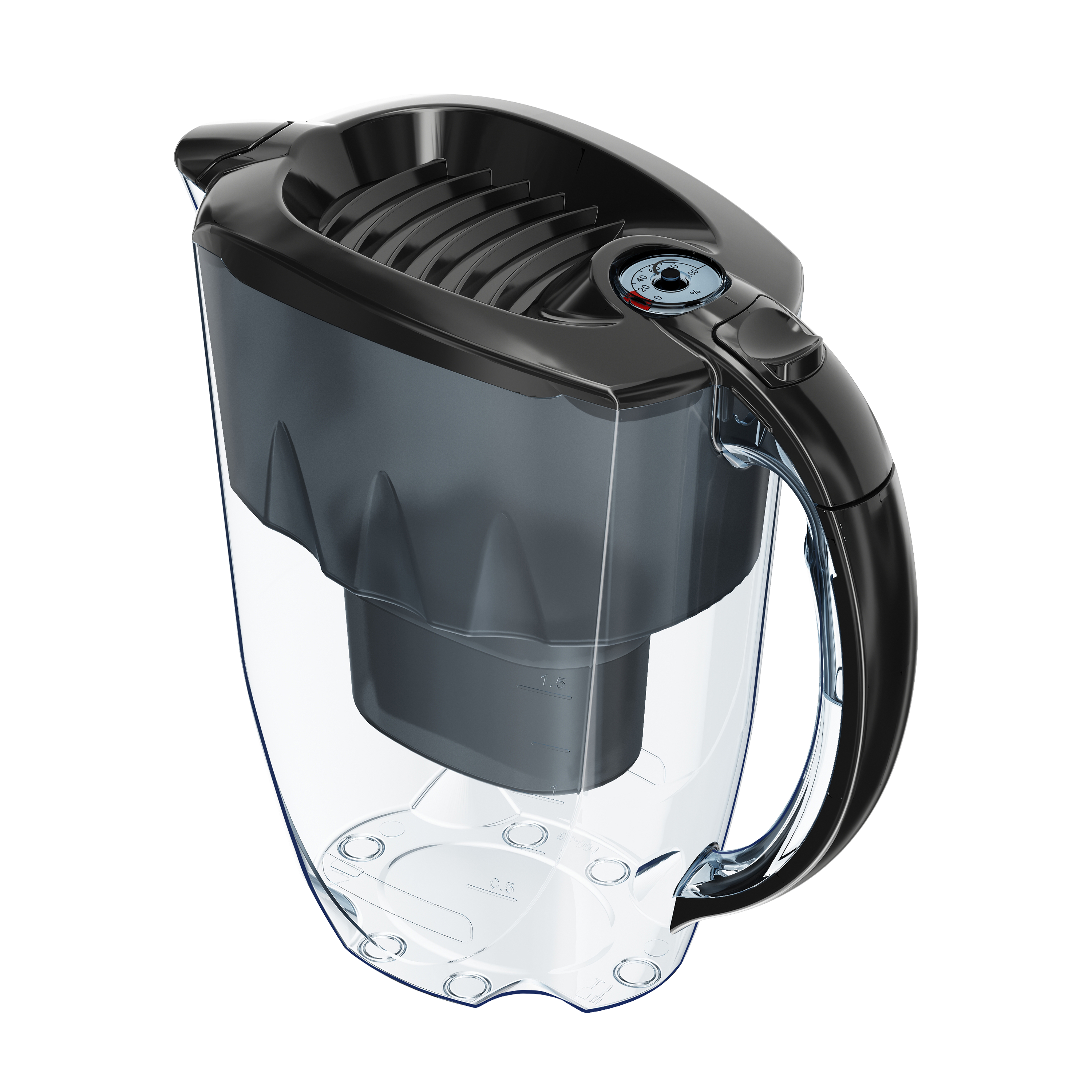 AQUAPHOR Amethyst Maxfor+ Caraffa Filtrante 2,8 L | Coperchio Scorrevole | Contatore Meccanico | 200 L