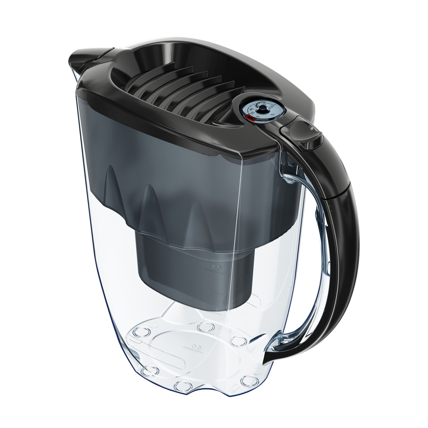 AQUAPHOR Amethyst Maxfor+ Caraffa Filtrante 2,8 L | Coperchio Scorrevole | Contatore Meccanico | 200 L