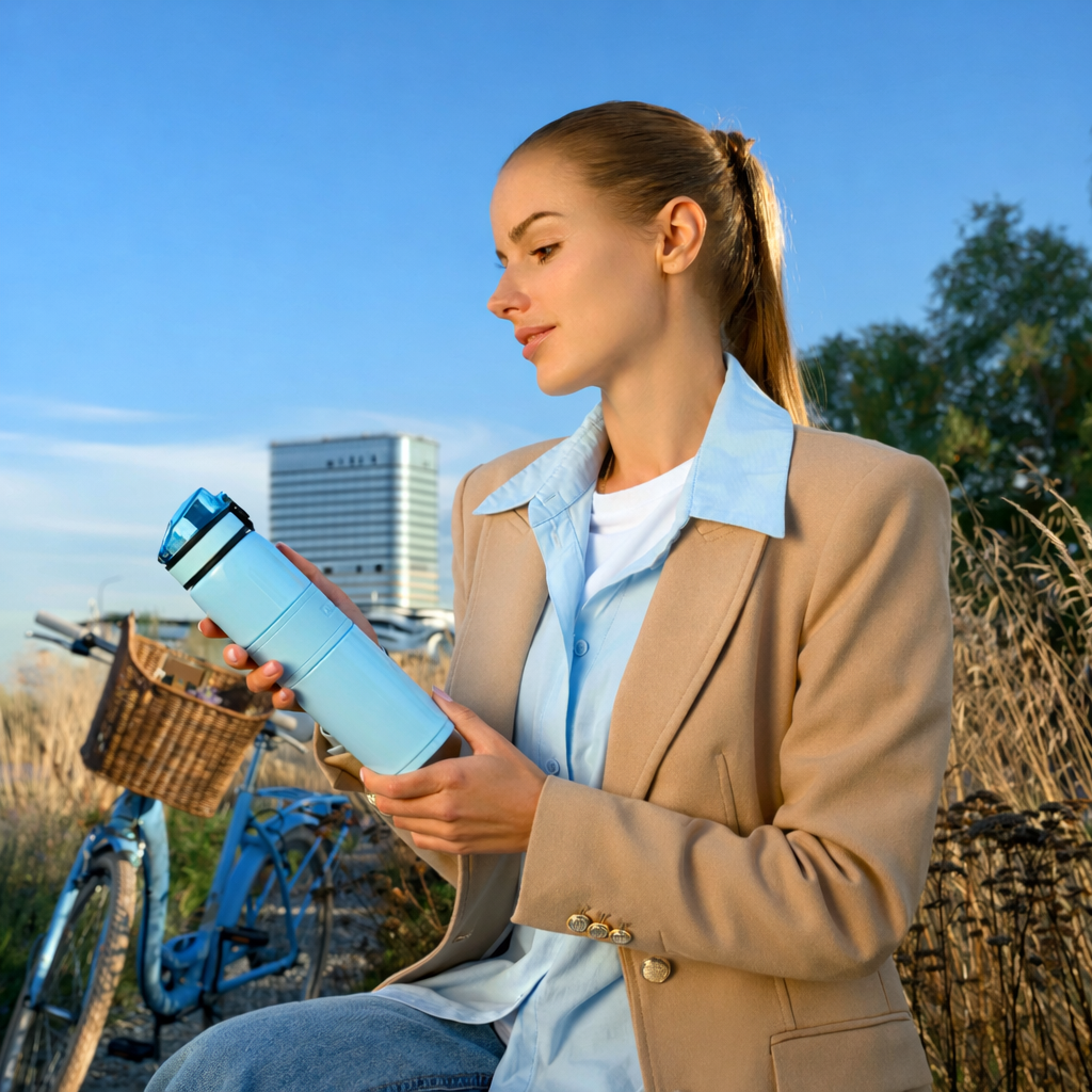 AQUAPHOR City Cool Bottiglia Isolata con Filtro 500 ml | 150 L | Acqua Fresca fino a 24 Ore
