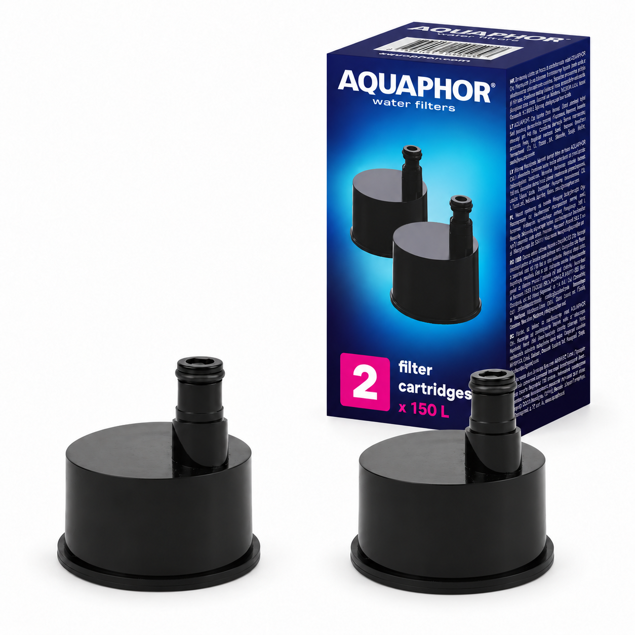 AQUAPHOR Bottle City Cartucce Filtranti di Ricambio con Carbone Attivo – 2 Pezzi | fino a 300 L