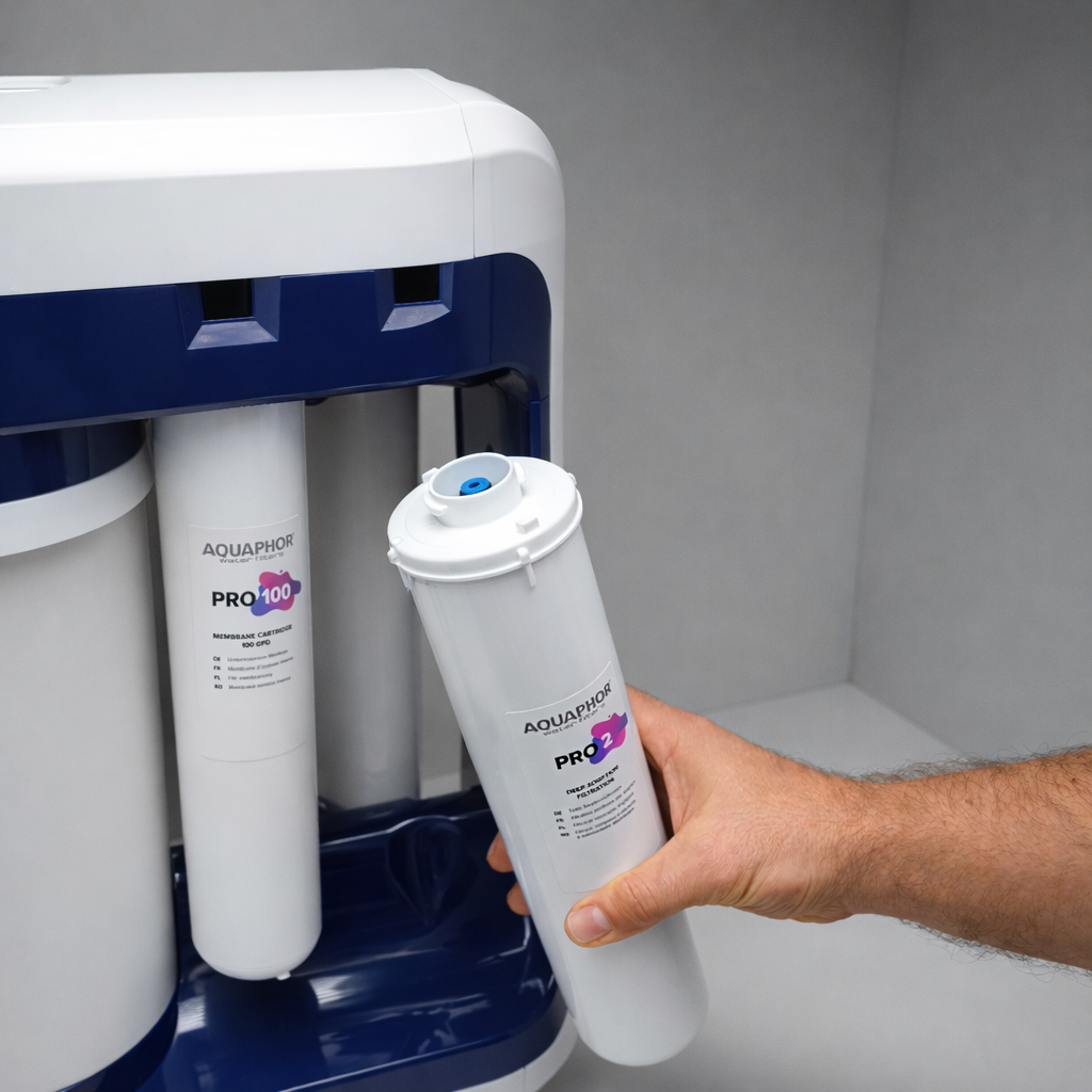 AQUAPHOR RO-202S Pro Sistema ad Osmosi Inversa Premium con Pompa Integrata e Controllo Digitale | 5 L | 380 L/giorno