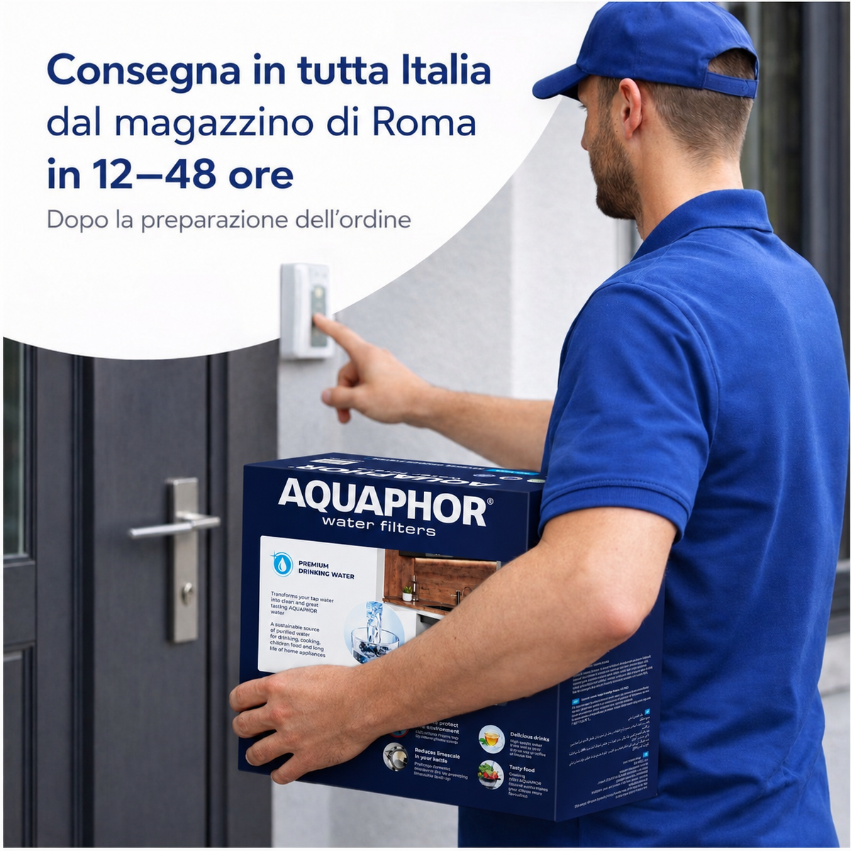 Depuratore AQUAPHOR RO-102S con K5 + K2 + K7M – Sistema a Osmosi Inversa con Kit Ricambio 12 Mesi