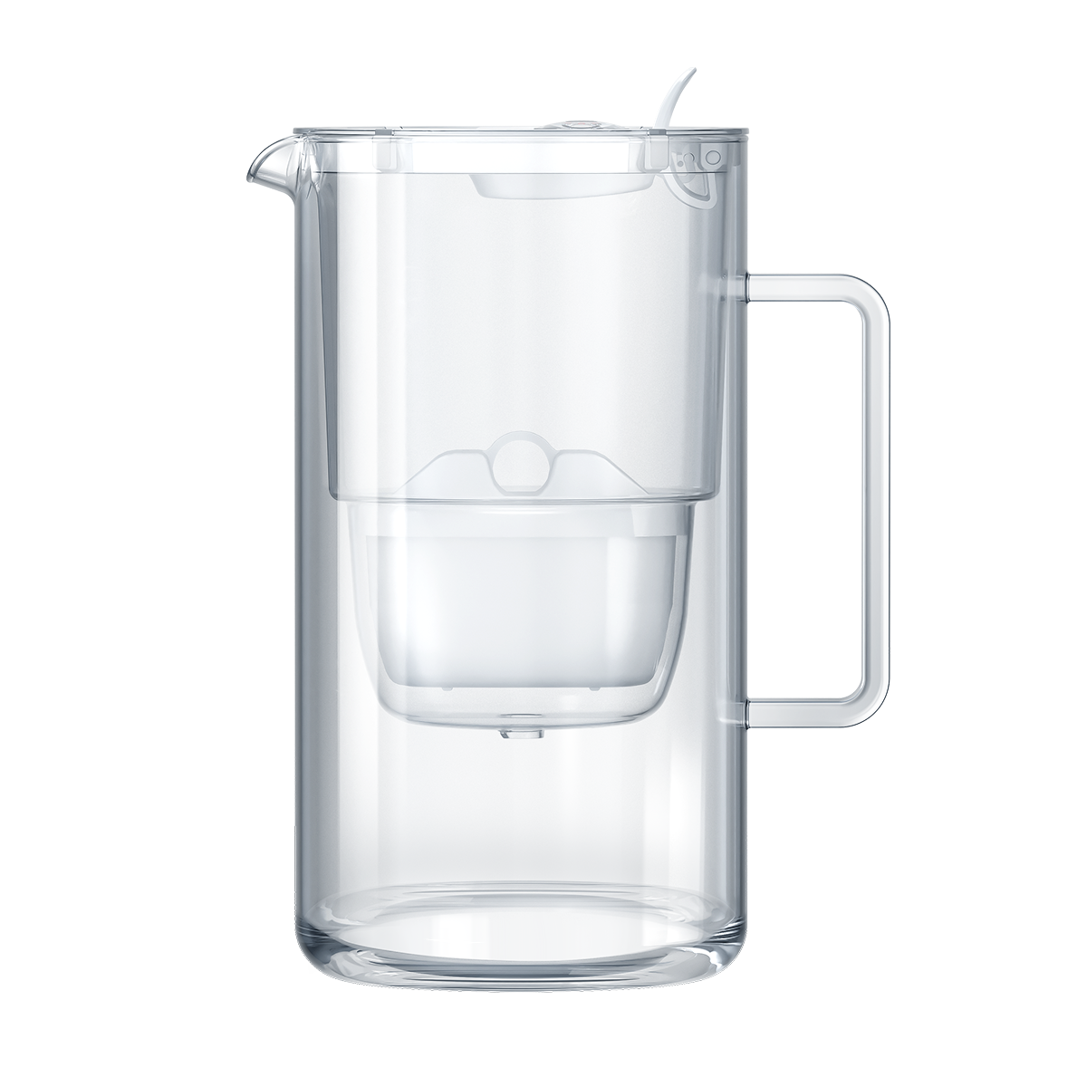 AQUAPHOR Glass Maxfor+ Caraffa Filtrante in Vetro 2,5 L | Contatore Meccanico | 200 L | Design Premium