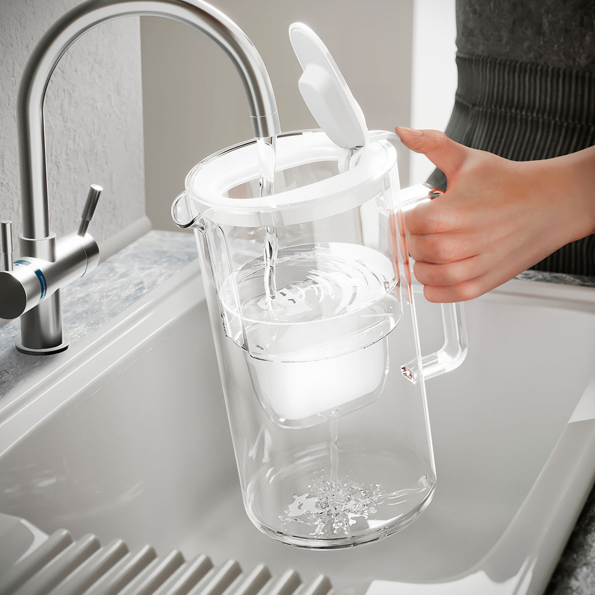 Aquafloow Cartucce Filtranti Per Acqua, per Brocca Filtro, I Filtri Puliscono L'acqua E La Arricchiscono Di Magnesio | per Aquaphor B100-15, Dafi Classic, Brita Classic, Laica – 15 pezzi