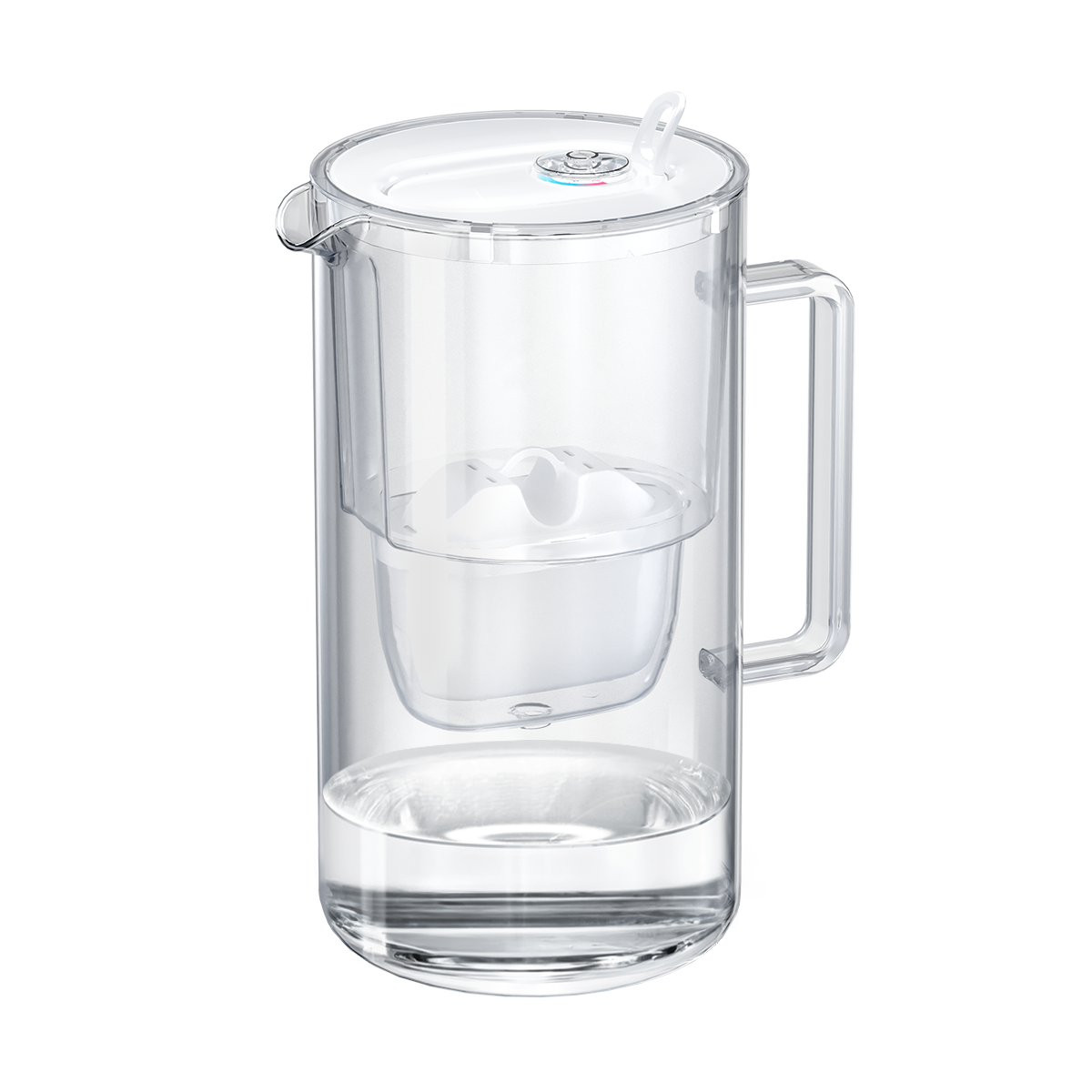 AQUAPHOR Glass Maxfor+ Caraffa Filtrante in Vetro 2,5 L | Contatore Meccanico | 200 L | Design Premium