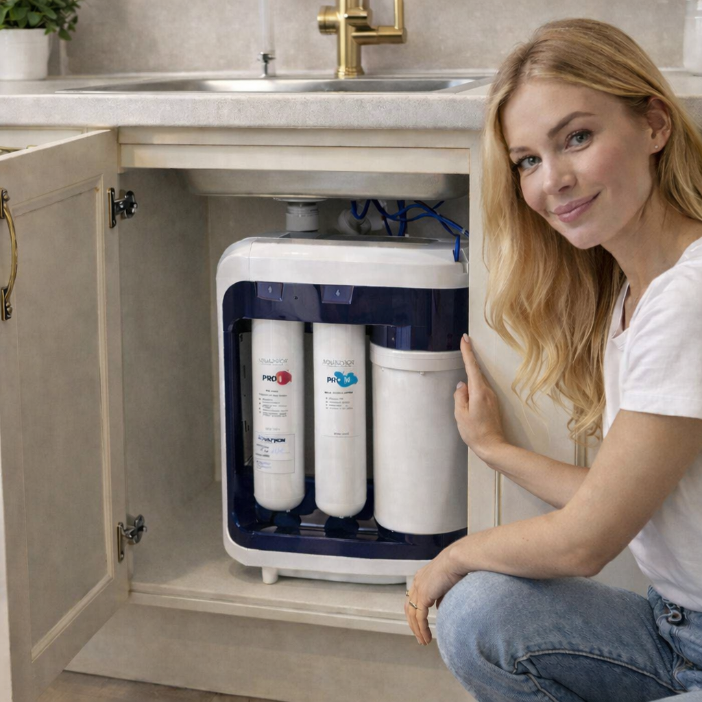 AQUAPHOR RO-202S Pro Sistema ad Osmosi Inversa Premium con Pompa Integrata e Controllo Digitale | 5 L | 380 L/giorno