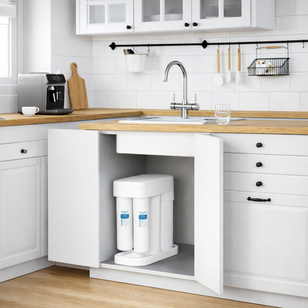 AQUAPHOR RO-101S Sistema ad Osmosi Inversa Compatto 5 L | 190 L/giorno | Acqua Pura per Bere e Cucina
