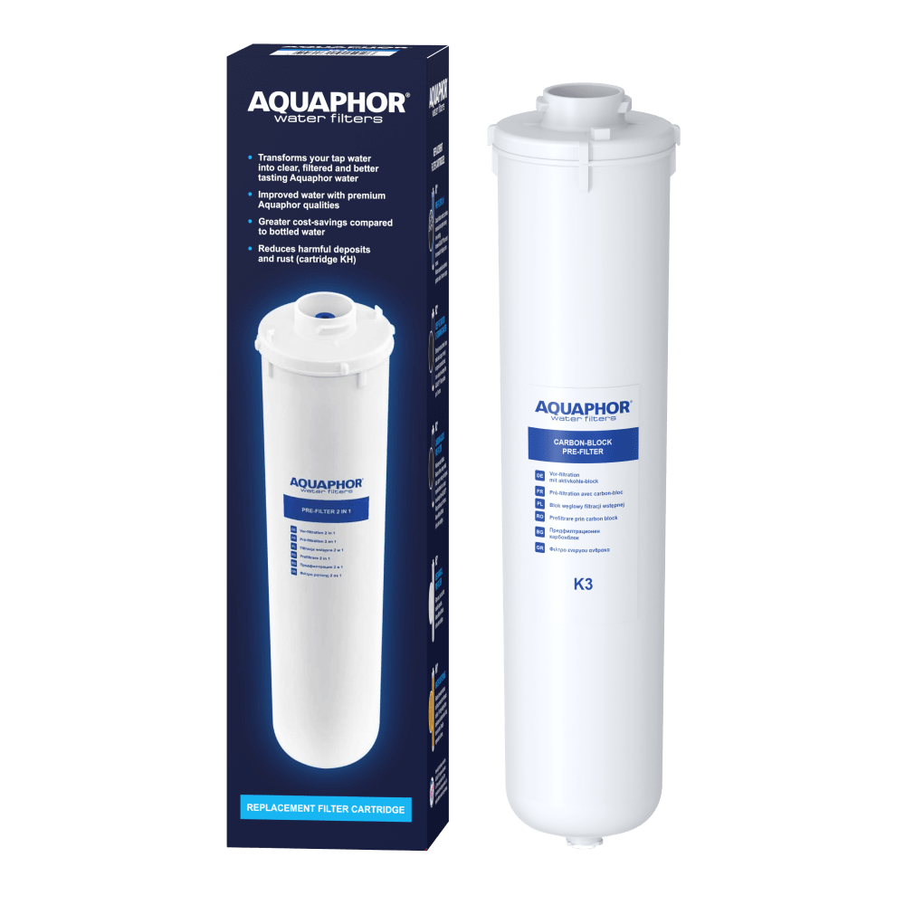 AQUAPHOR K3 Cartuccia Prefiltrante di Ricambio per Sistemi Crystal e RO | Prefiltrazione 5 Micron