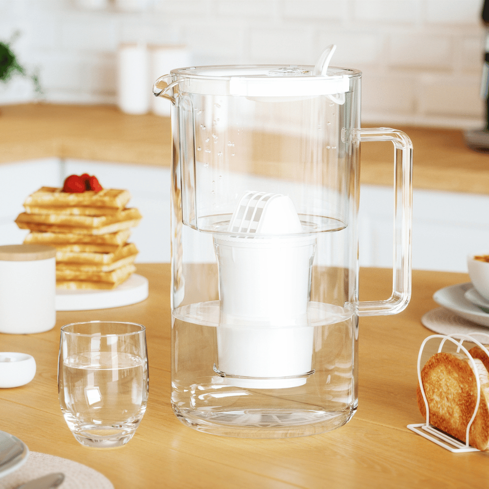 AQUAPHOR Nord Black Glass Filter Jug + 4 A5 cartridges | Filtered water kit up to 1750 L