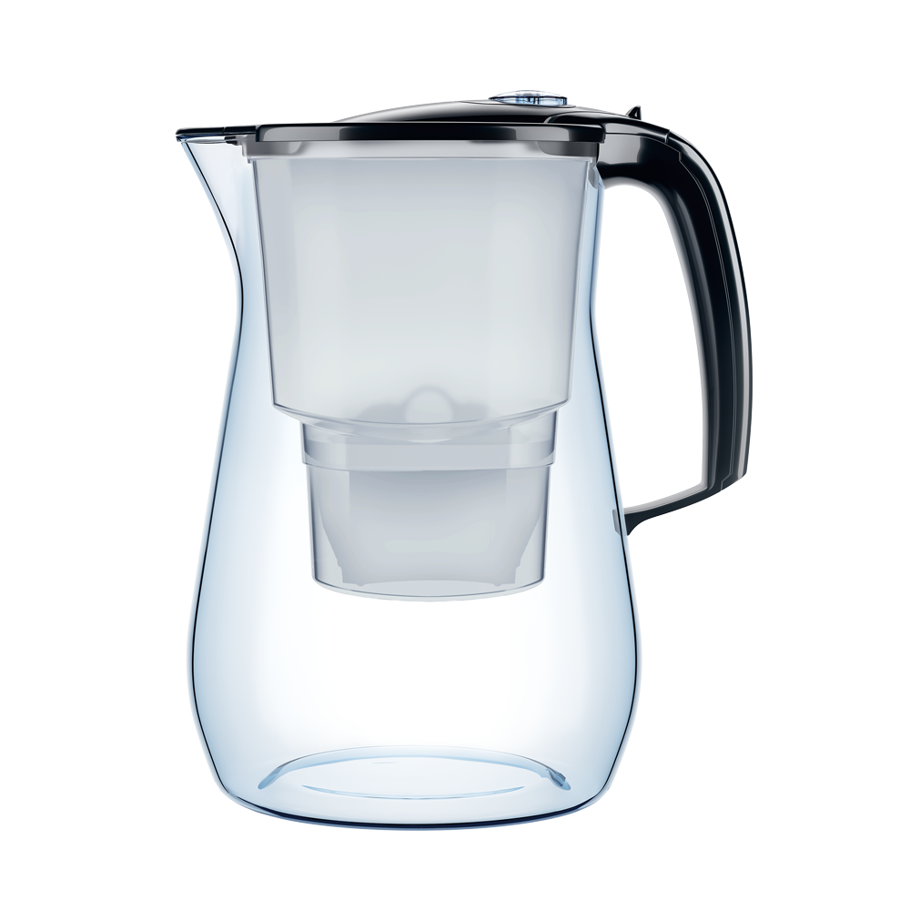 AQUAPHOR Onyx Maxfor+ Caraffa Filtrante 4,2 L | Resistente agli Urti | Contatore Meccanico | 200 L