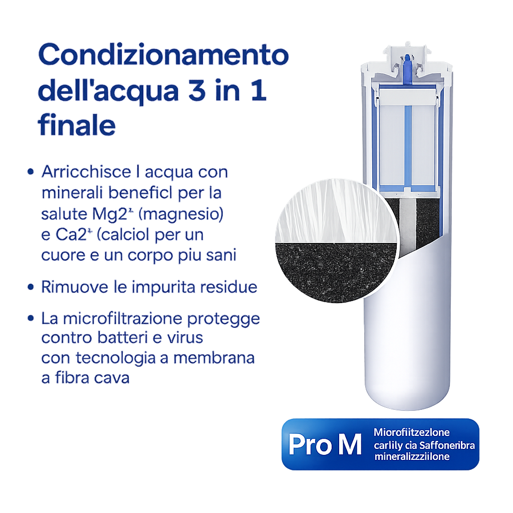AQUAPHOR Pro M Cartuccia Mineralizzante di Ricambio per Sistemi ad Osmosi Inversa