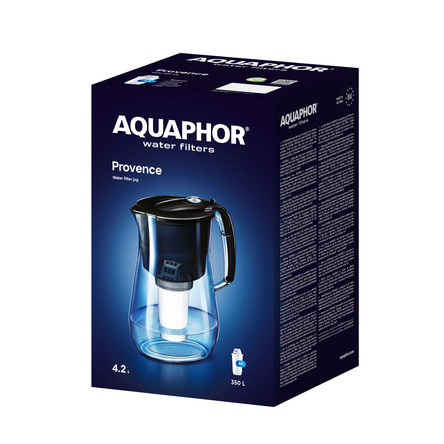 AQUAPHOR Provence A5 Caraffa Filtrante 4,2 L | Tritan™   Contatore Filtro | 350 L