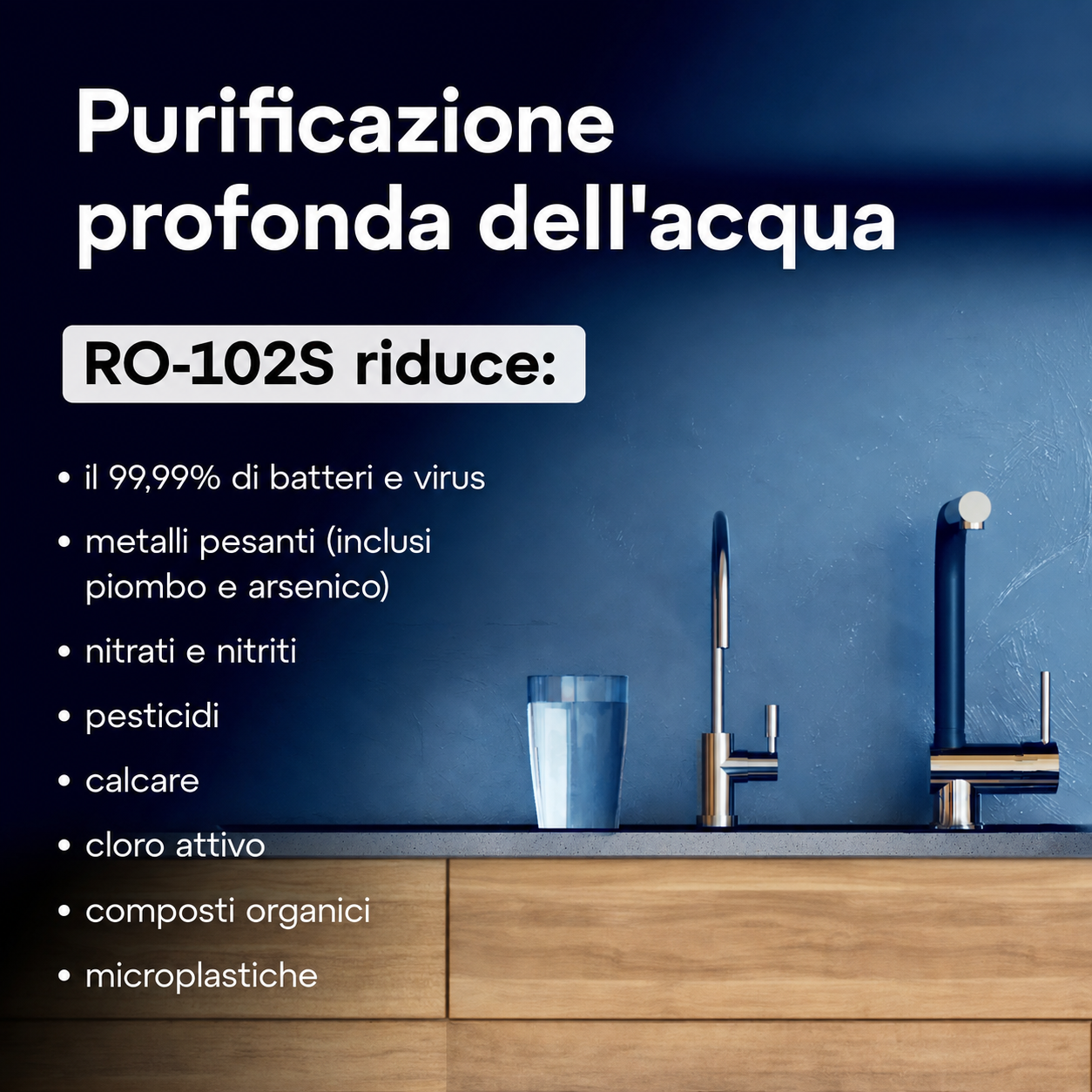 Depuratore AQUAPHOR RO-102S con K5 + K2 + K7M – Sistema a Osmosi Inversa con Kit Ricambio 12 Mesi