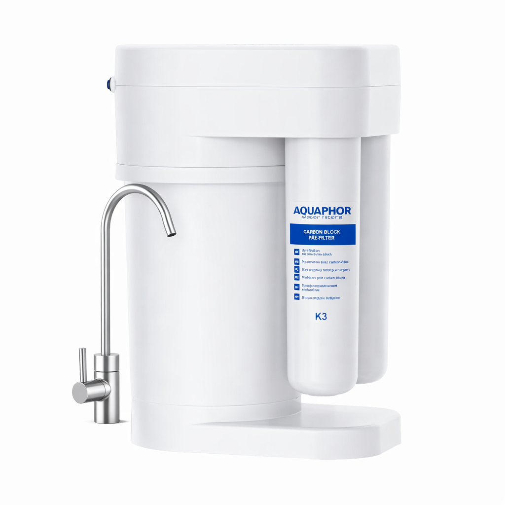 AQUAPHOR RO-70S Sistema ad Osmosi Inversa Compatto con Serbatoio 5 L | 190 L/giorno | 99,9% Batteri e Virus