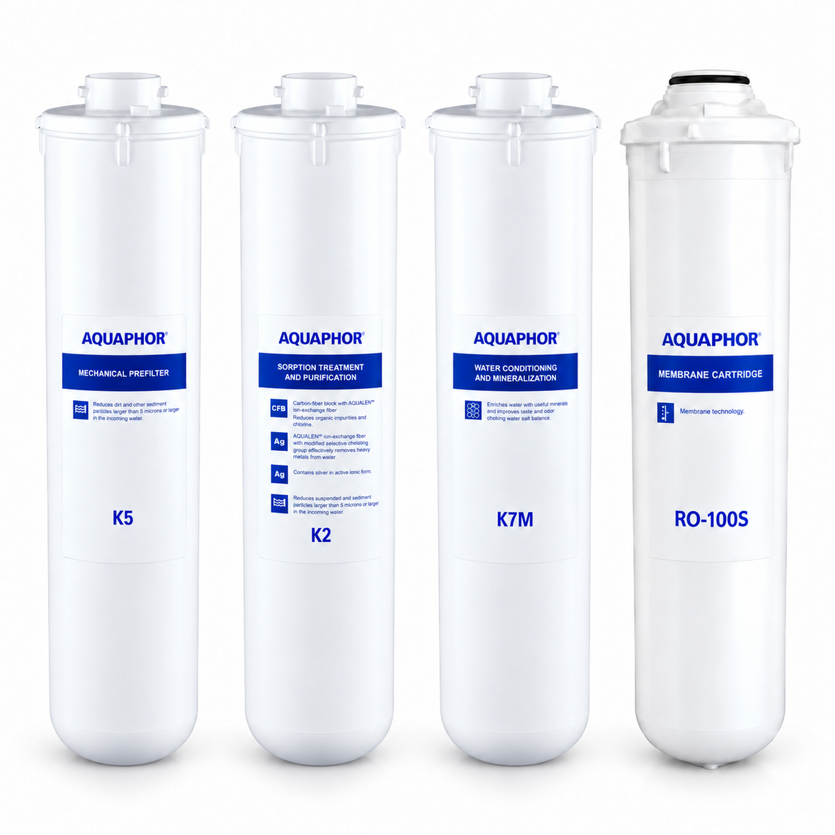 AQUAPHOR K5 + K2 + K7M + RO-100S – Kit Ricambio 18 Mesi per RO-102S