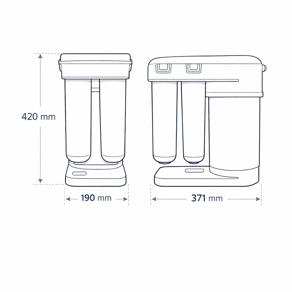AQUAPHOR RO-101S Sistema ad Osmosi Inversa Compatto 5 L | 190 L/giorno | Acqua Pura per Bere e Cucina