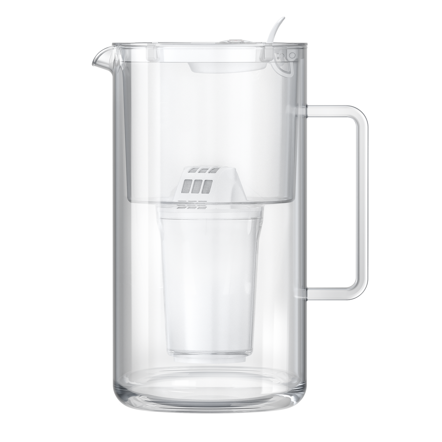 AQUAPHOR Nord A5 Caraffa Filtrante in Vetro 2,5 L | Contatore Filtro | 350 L | Design Premium