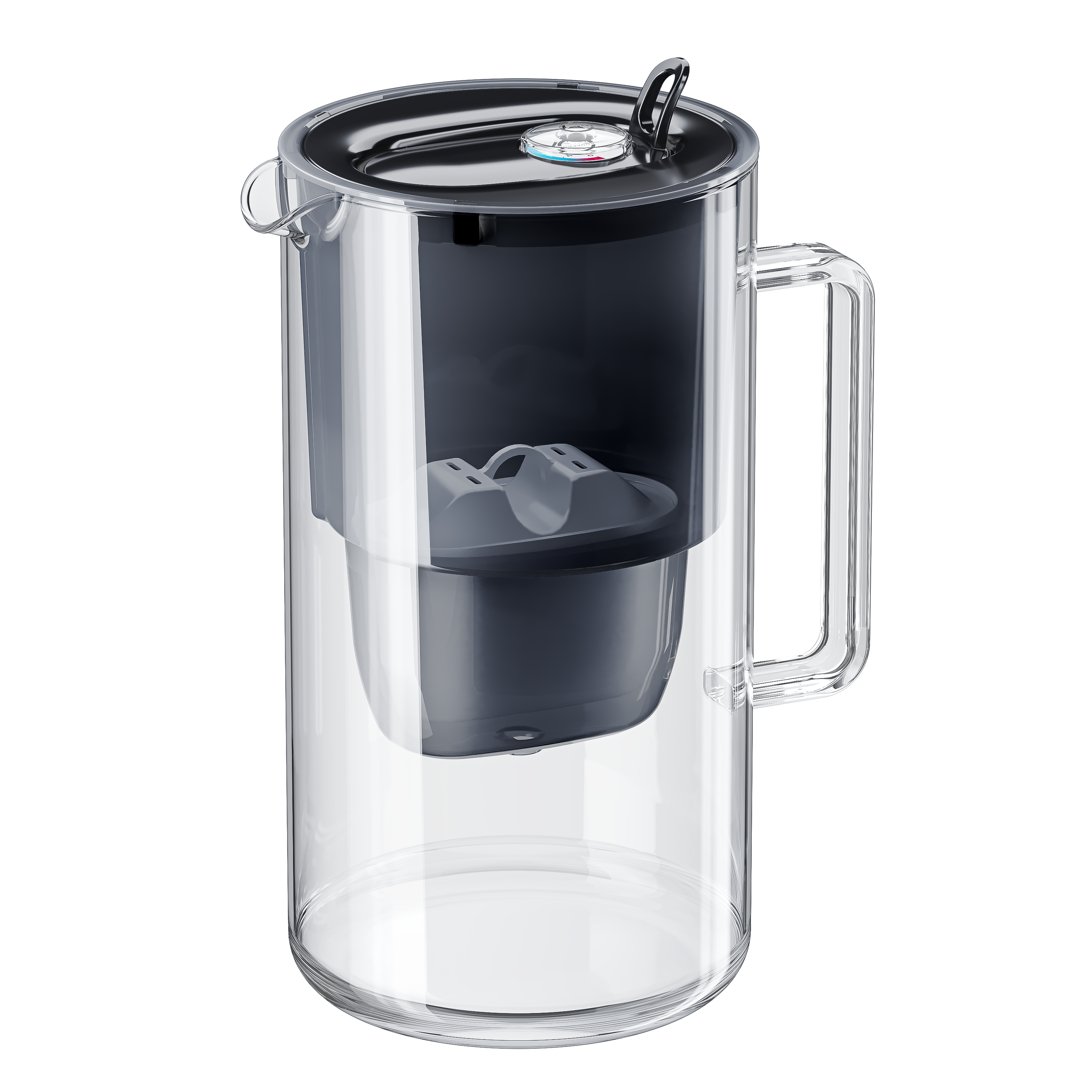 AQUAPHOR Glass Maxfor+ Caraffa Filtrante in Vetro 2,5 L | Contatore Meccanico | 200 L | Design Premium