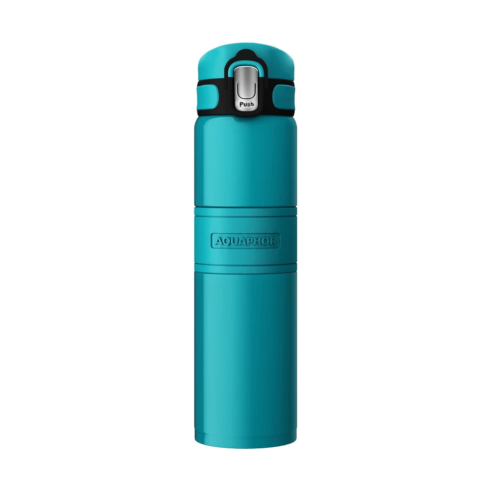 Kit AQUAPHOR City Cool 0,5 L borraccia Filtrante con 3 Cartucce, fino a 450 L